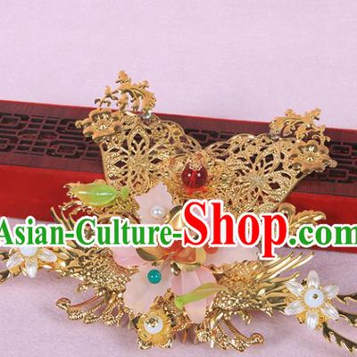 Chinese Ancient Hair Accessories Hanfu Hairpins Hair Comb Traditional Palace Headwear for Women