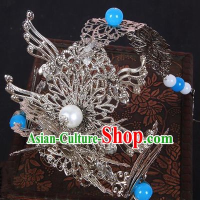 Chinese Ancient Hair Accessories Hanfu Hairpins Phoenix Coronet Traditional Palace Headwear for Women