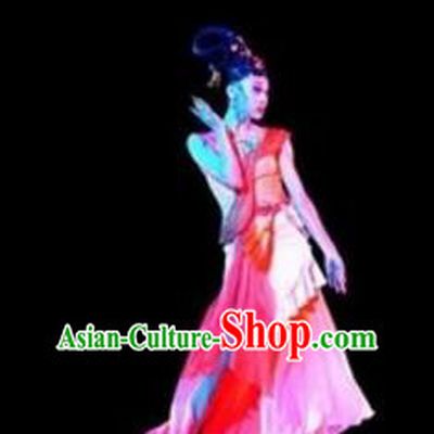 Traditional Chinese Classical Gossamer Dance Costume, Folk Dance Umbrella Dance Clothing for Women