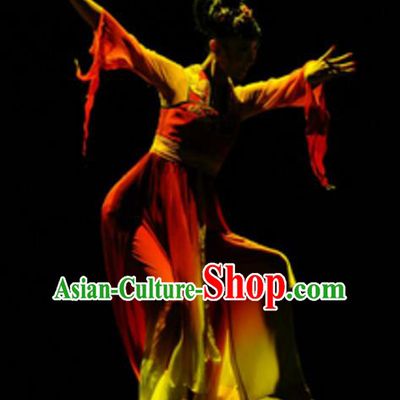 Traditional Chinese Classical Dance Costume, China Folk Dance Umbrella Dance Clothing for Women