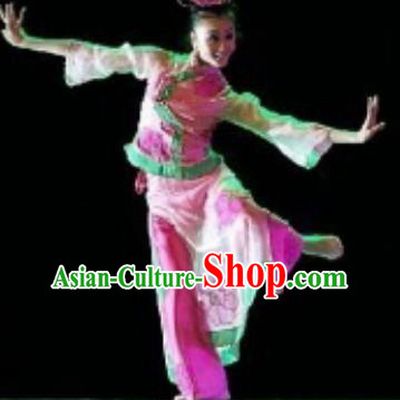 Chinese Traditional Folk Dance Fan Dance Costume Yangko Dance Dress Stage Performance Clothing for Women