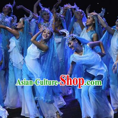 Chinese Traditional Folk Dance Costume Classical Dance Dress, China Hui Nationality Stage Performance Clothing for Women