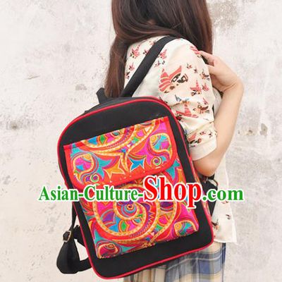 Chinese Traditional Embroidery Craft Embroidered Backpack Bags Handmade Handbag for Women