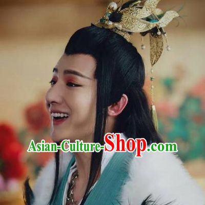 Chinese Traditional Ancient Hair Accessories Classical Hairpins Hanfu Golden Hairdo Crown Headwear for Women