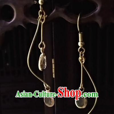 Chinese Traditional Ancient Accessories Earrings Classical Hanfu Eardrop for Women