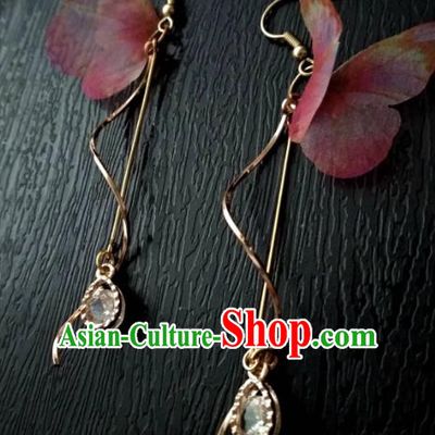 Chinese Traditional Ancient Accessories Earrings Classical Hanfu Butterfly Eardrop for Women