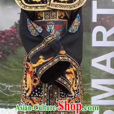 Top Grade Chinese Traditional Stage Performance Costumes Qing Dynasty Modern Fancywork Embroidered Clothing and Headwear for Women