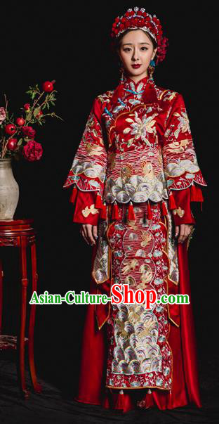 Traditional Chinese Wedding Costumes Traditional Xiuhe Suits Ancient Chinese bridal Full Dress Traditional Chinese Wedding Costumes Traditional Xiuhe Suits Ancient Chinese bridal Full Dress