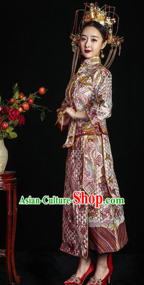Traditional Chinese Wedding Costumes Traditional Xiuhe Suits Ancient Chinese bridal Full Dress Traditional Chinese Wedding Costumes Traditional Xiuhe Suits Ancient Chinese bridal Full Dress