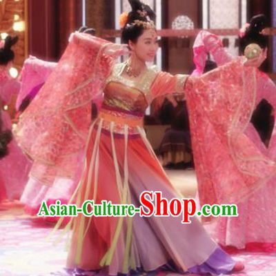 Ancient Chinese Tang Dynasty Palace Lady Dance Dresses Empress Embroidered Costumes for Women