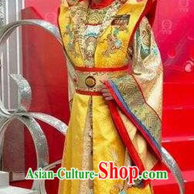 Chinese Tang Dynasty Monarch Li longji Dragon Robe Ancient Emperor Embroidered Costumes for Men