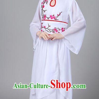 Chinese Traditional Folk Dance Costumes Children Classical Dance Embroidered Red Plum Blossom Clothing for Kids