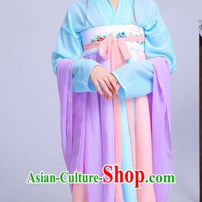 Chinese Traditional Folk Dance Costumes Ancient Hanfu Dress Children Classical Dance Clothing for Kids