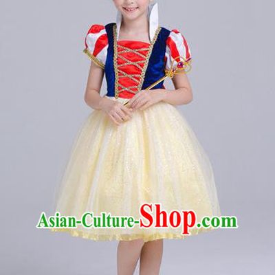 Top Grade Chorus Costumes Stage Performance Snow Princess Dress Children Modern Dance Clothing for Kids