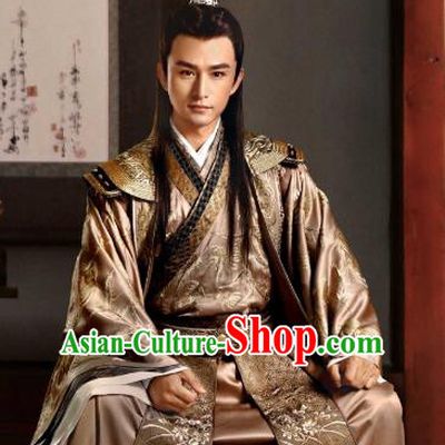 Tribes and Empires Storm of Prophecy Chinese Ancient Prince Embroidered Costumes for Men