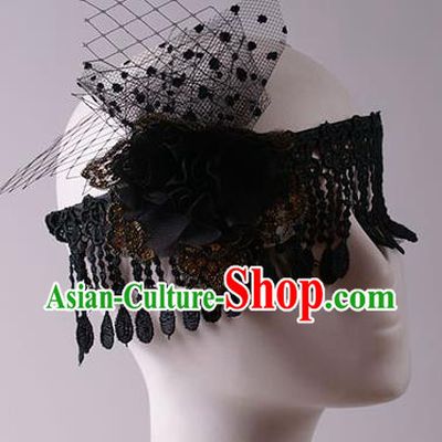 Halloween Exaggerated Tassel Face Mask Fancy Ball Props Stage Performance Accessories Christmas Mysterious Masks