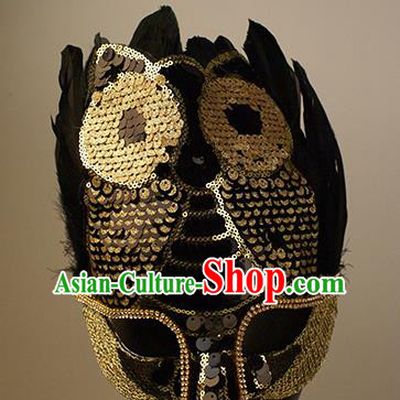 Halloween Exaggerated Owl Face Mask Venice Fancy Ball Props Stage Performance Accessories Christmas Mysterious Masks