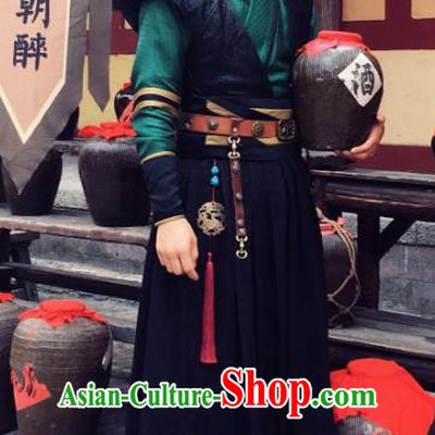 Chinese Ancient Southern and Northern Dynasties Imperial Bodyguard Swordsman Historical Costume for Men