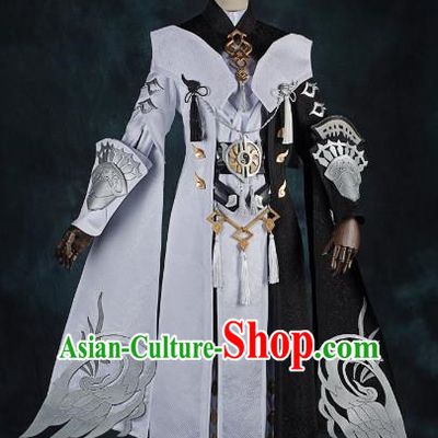 China Ancient Cosplay Swordsman General Costumes Complete Set Chinese Traditional Knight-errant Clothing for Men
