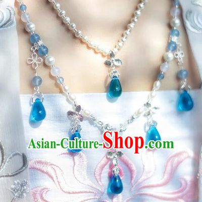 China Ancient Palace Accessories Pearls Necklace Chinese Traditional Jewelry Hanfu Necklet for Women