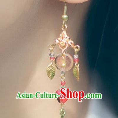 China Ancient Palace Accessories Classical Earrings Chinese Traditional Jewelry Hanfu Eardrop for Women