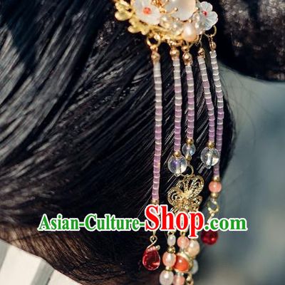 China Ancient Hair Accessories Hanfu Tassel Hair Comb Chinese Classical Hairpins for Women