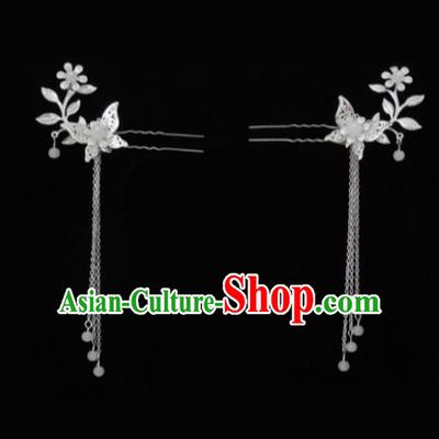 China Ancient Hair Accessories Hanfu Tassel Butterfly Step Shake Chinese Classical Hairpins for Women