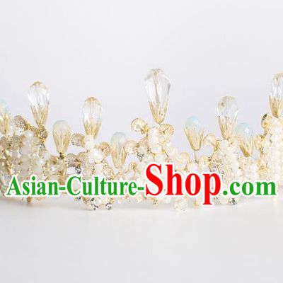 Baroque Bride Hair Accessories Princess Royal Crown Wedding Classical Crystal Imperial Crown for Women