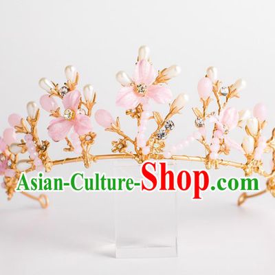 Baroque Bride Hair Accessories Classical Wedding Hair Clasp Retro Flowers Imperial Crown Headwear for Women