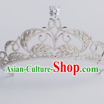 Baroque Bride Hair Accessories Classical Royal Crown Princess Imperial Crown Headwear for Women