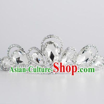 Baroque Bride Hair Accessories Royal Crown Classical Wedding Princess Crystal Imperial Crown for Women