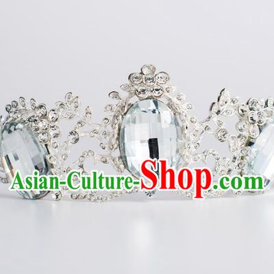 Baroque Bride Hair Accessories Crystal Royal Crown Classical Wedding Princess Imperial Crown for Women
