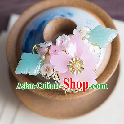 Chinese Traditional Palace Hair Accessories Flowers Hair Comb Ancient Xiuhe Suit Hairpins for Women