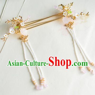 Chinese Traditional Palace Hair Accessories Shell Step Shake Ancient Xiuhe Suit Hairpins for Women