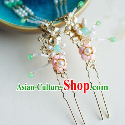 Chinese Traditional Palace Hair Accessories Xiuhe Suit Hair Clip Ancient Tassel Hairpins for Women