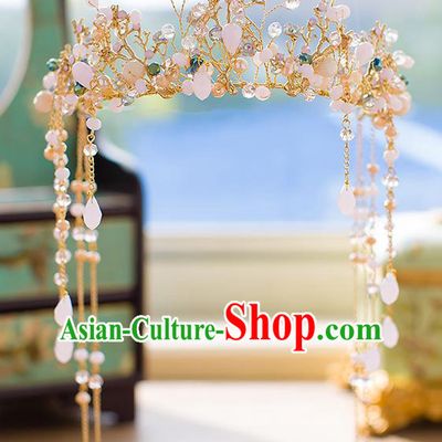 Chinese Traditional Palace Hair Accessories Ancient Xiuhe Suit Hairpins Hair Crown for Women