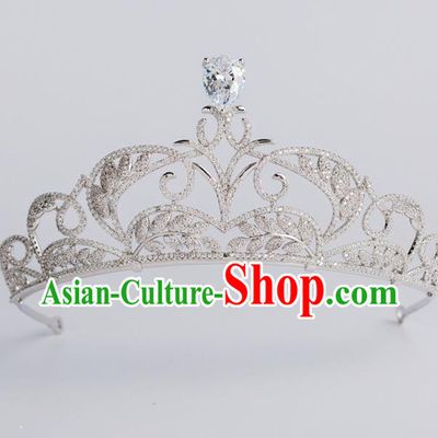 Baroque Princess Royal Crown Bride Classical Hair Accessories Wedding Zircon Imperial Crown for Women