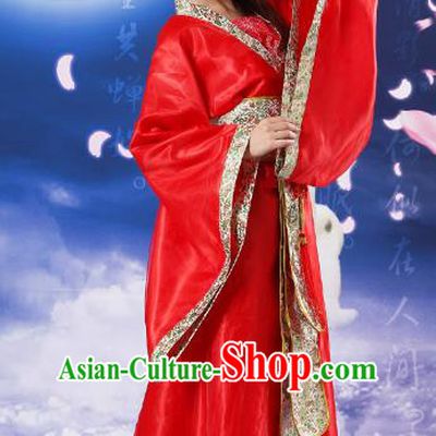 Chinese Traditional Fairy Red Hanfu Dress Ancient Tang Dynasty Imperial Concubine Costume for Women