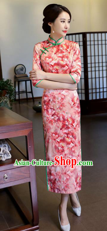 Traditional Ancient Chinese Young Women Cheongsam Dress Republic of China Tangsuit Stand Collar Blouse Dress Tang Suit Clothing Traditional Ancient Chinese Young Women Cheongsam Dress Republic of China Tangsuit Stand Collar Blouse Dress Tang Suit Clothing