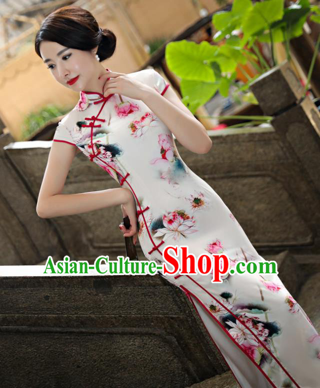 Traditional Ancient Chinese Young Women Cheongsam Dress Republic of China Tangsuit Stand Collar Blouse Dress Tang Suit Clothing Traditional Ancient Chinese Young Women Cheongsam Dress Republic of China Tangsuit Stand Collar Blouse Dress Tang Suit Clothing