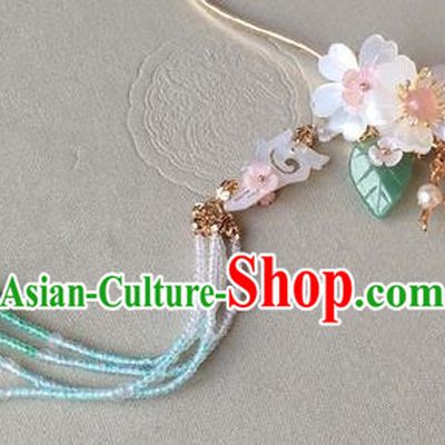 Traditional Handmade Chinese Ancient Classical Hair Accessories Flowers Step Shake Tassel Hairpins for Women