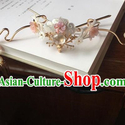 Traditional Handmade Chinese Ancient Hairdo Crown Classical Hair Accessories Tassel Hairpins for Women