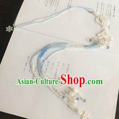 Traditional Handmade Chinese Ancient Classical Accessories Tassel Jade Pendant for Women