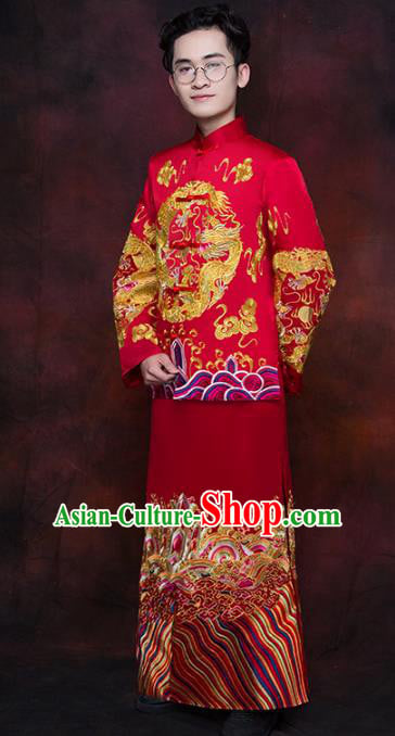 Traditional Chinese Wedding Costumes Traditional Xiuhe Suits Ancient Chinese bridal Full Dress