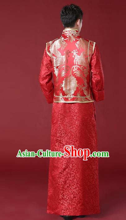 Traditional Chinese Wedding Costumes Traditional Xiuhe Suits Ancient Chinese bridal Full Dress