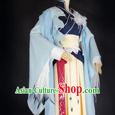 Chinese Ancient Cosplay Swordswoman Hanfu Dress Han Dynasty Taoist Nun Costume for Women