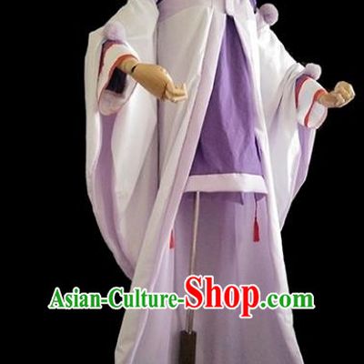 Chinese Ancient Cosplay Swordswoman Purple Hanfu Dress Han Dynasty Female Knight-errant Costume for Women