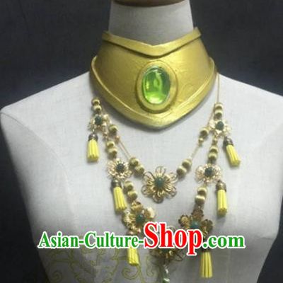 Chinese Traditional Handmade Hair Accessories and Necklace Ancient Hairdo Crown Hairpins Complete Set for Men