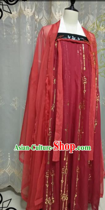 Chinese Ancient Palace Lady Hanfu Han Dynasty Imperial Concubine Queen Embroidered Historical Costumes for Women