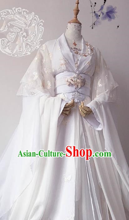 Chinese Ancient Palace Lady Hanfu Han Dynasty Imperial Concubine Queen Embroidered Historical Costumes for Women